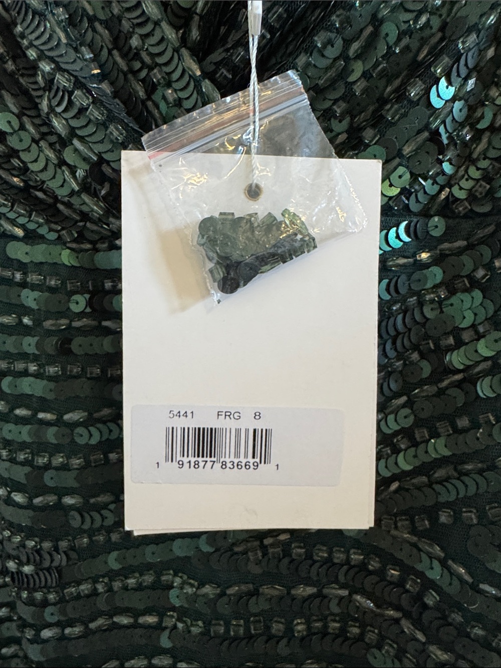 Mac Duggal 5441 Green Embellished Cap Sleeve Evening Gown Size 8 NWT - Picture 10 of 10